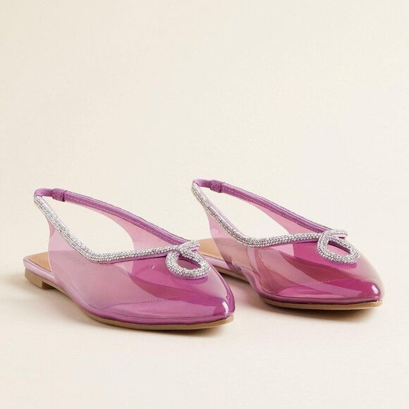 New Torrid PInk PVC Pointed Toe Slingback WW - Picture 1 of 6